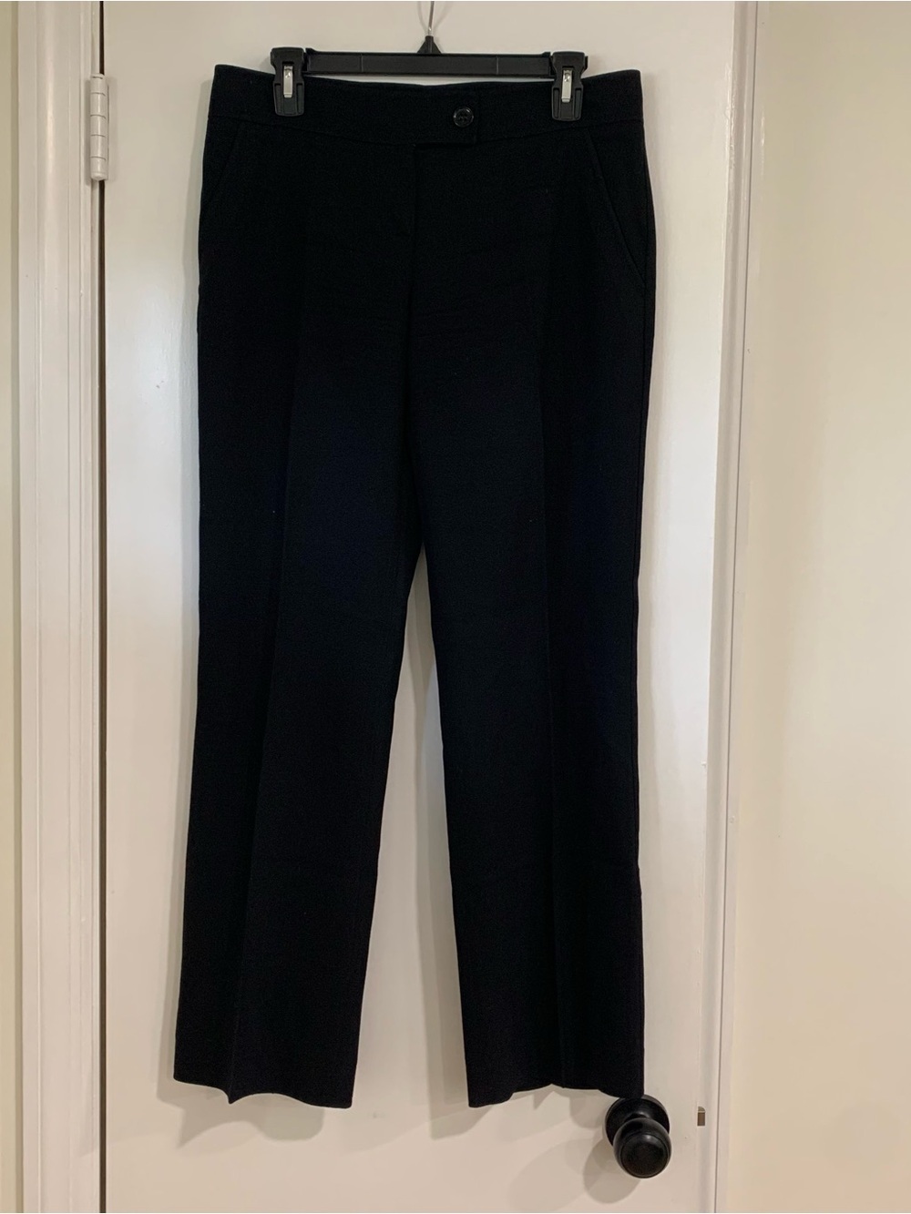 Valentino Roma Women’s Virgin Wool Black Pleated Slacks Pants Size EU 44 US 8
